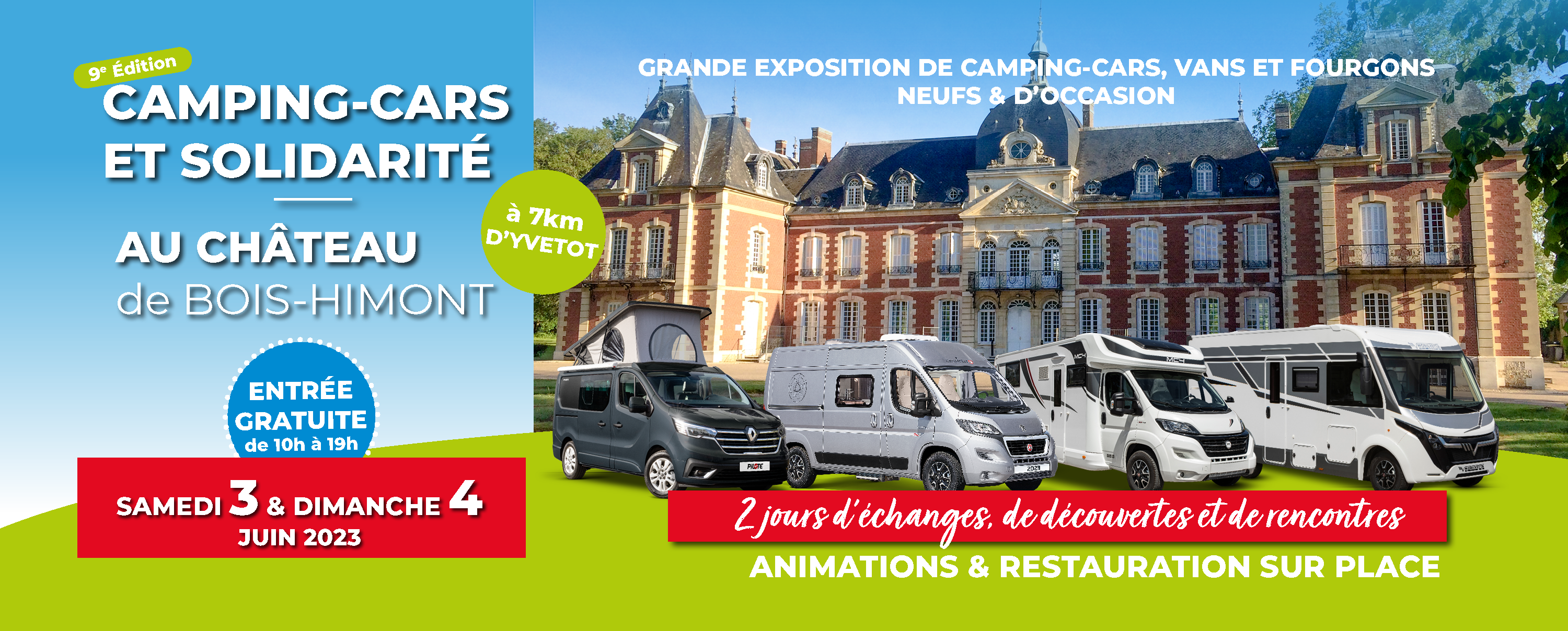 Festival camping-cars et solidarité au château 2023 : 3 et 4 juin 2023