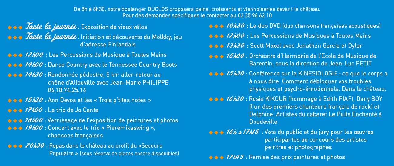 Programme complet des animation